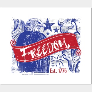 Freedom Est. 1776 Posters and Art